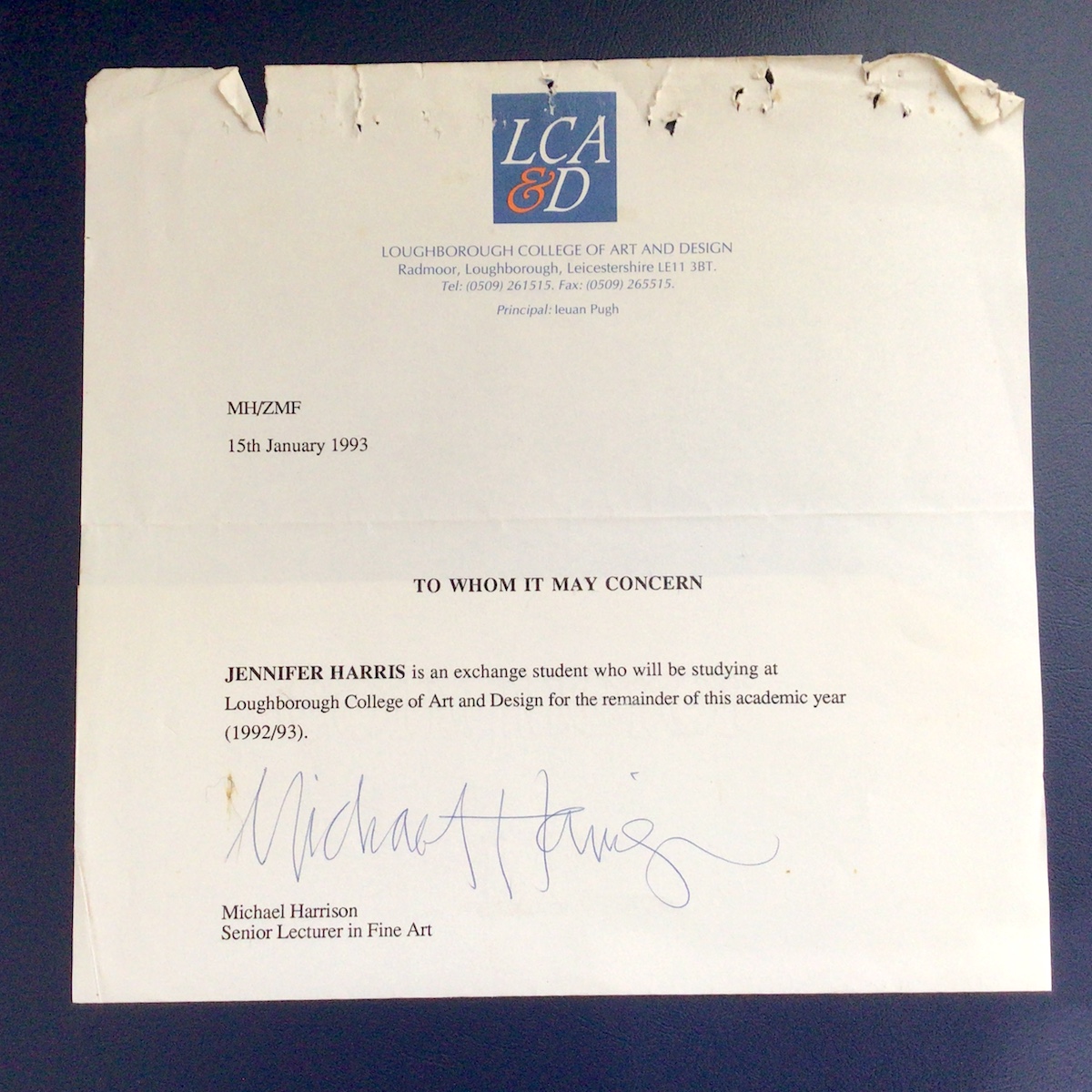 1993 LCAD letter